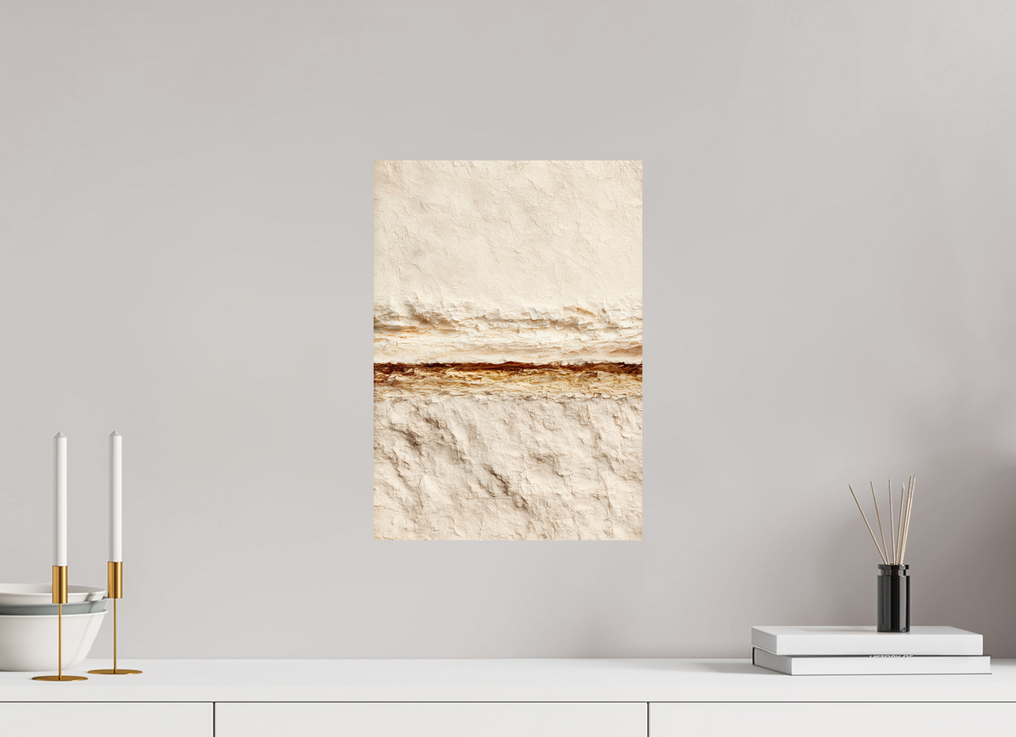 ISO A3 (29,7 x 42 cm), Fine Art Print On Aluminum Dibond Desert Line