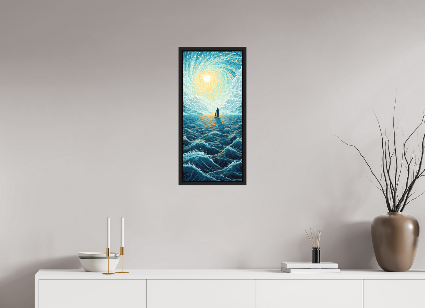 12 x 26.3″, Photo Print on Aluminum Backing with boarder Sail to the Sun