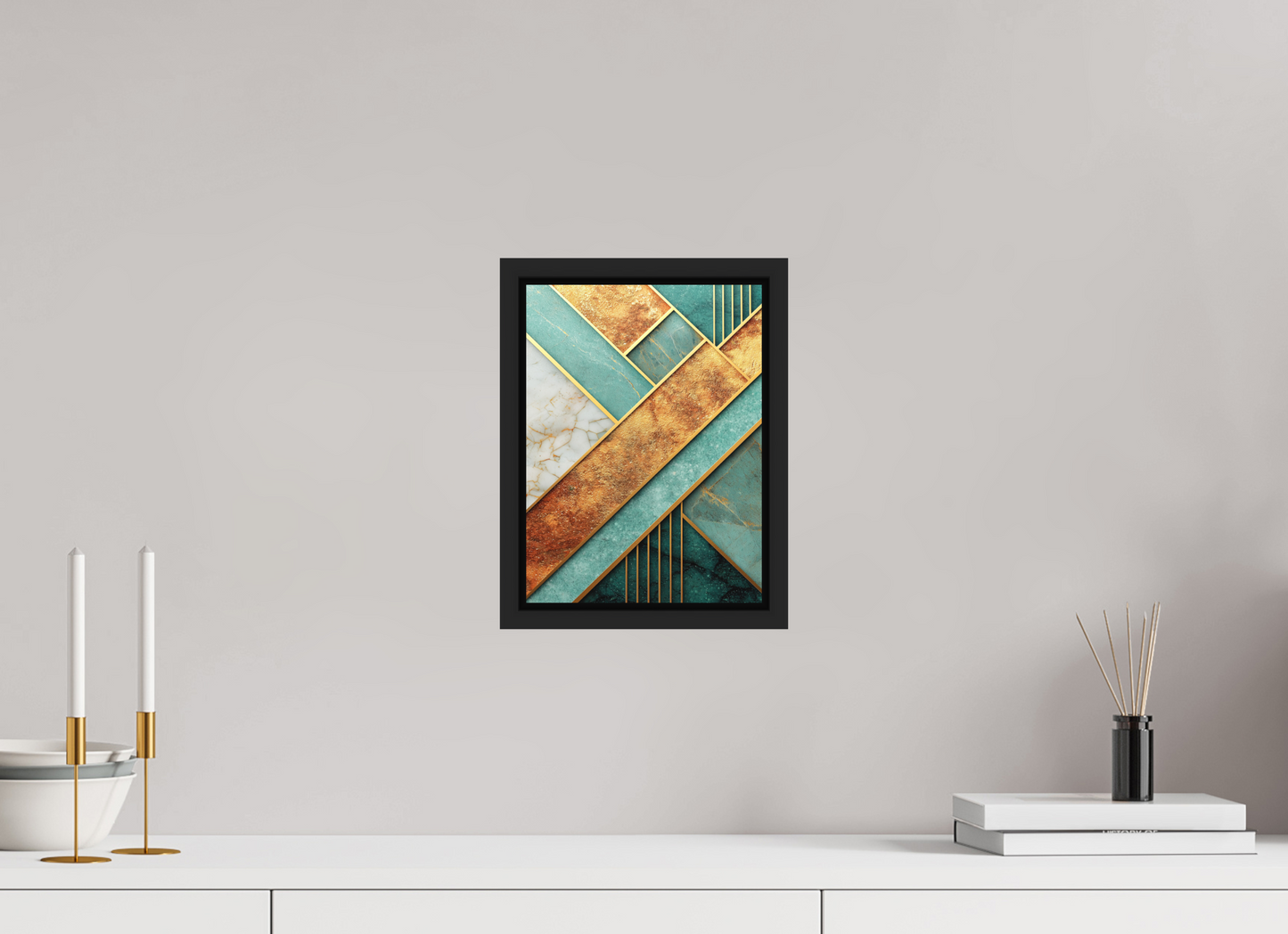 8 x 10.8″, Photo Print on Aluminum Backing with boarder Art Deco Atlantis