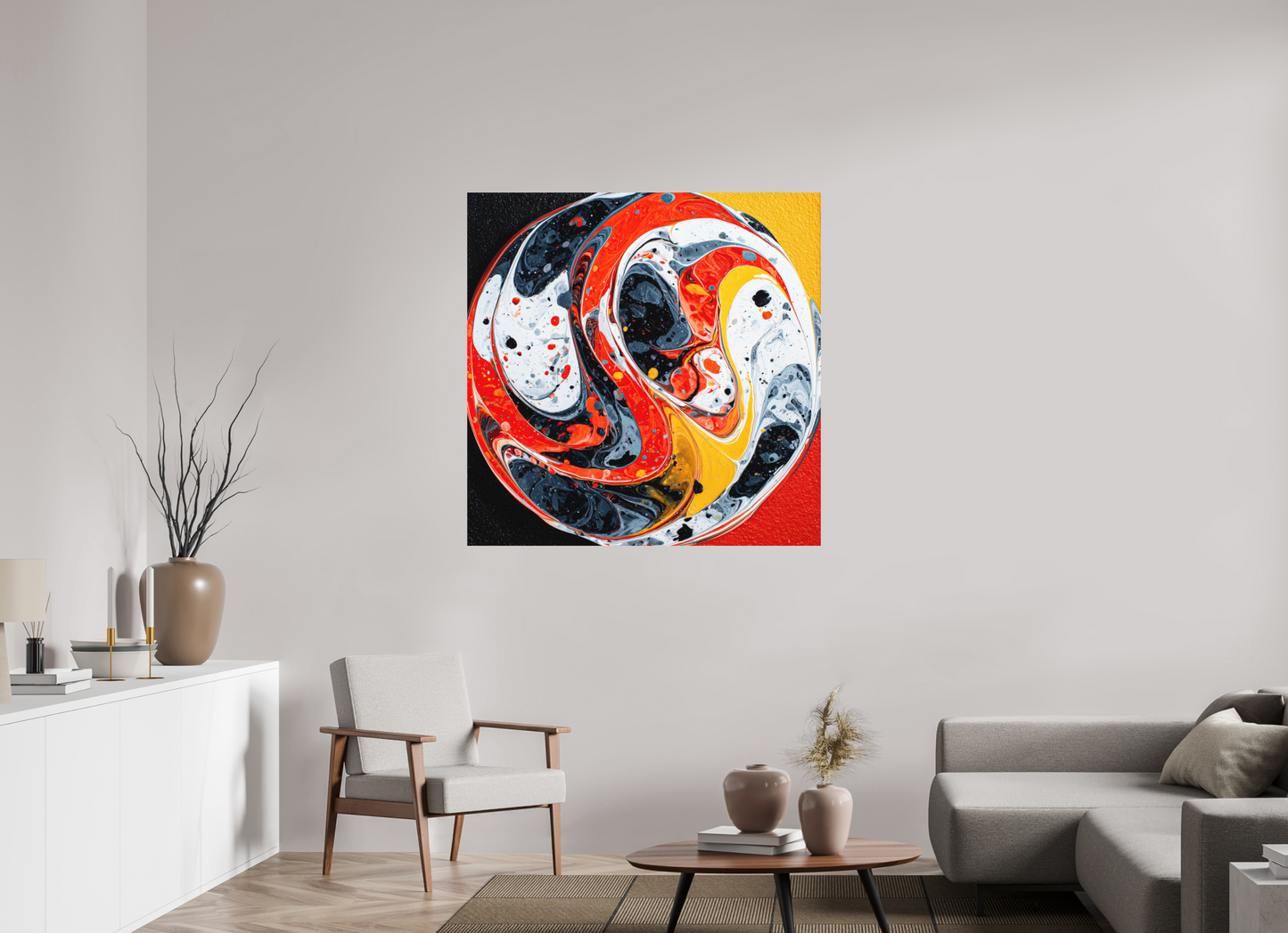 45 x 45″, Photo Print on Aluminum Backing Marble