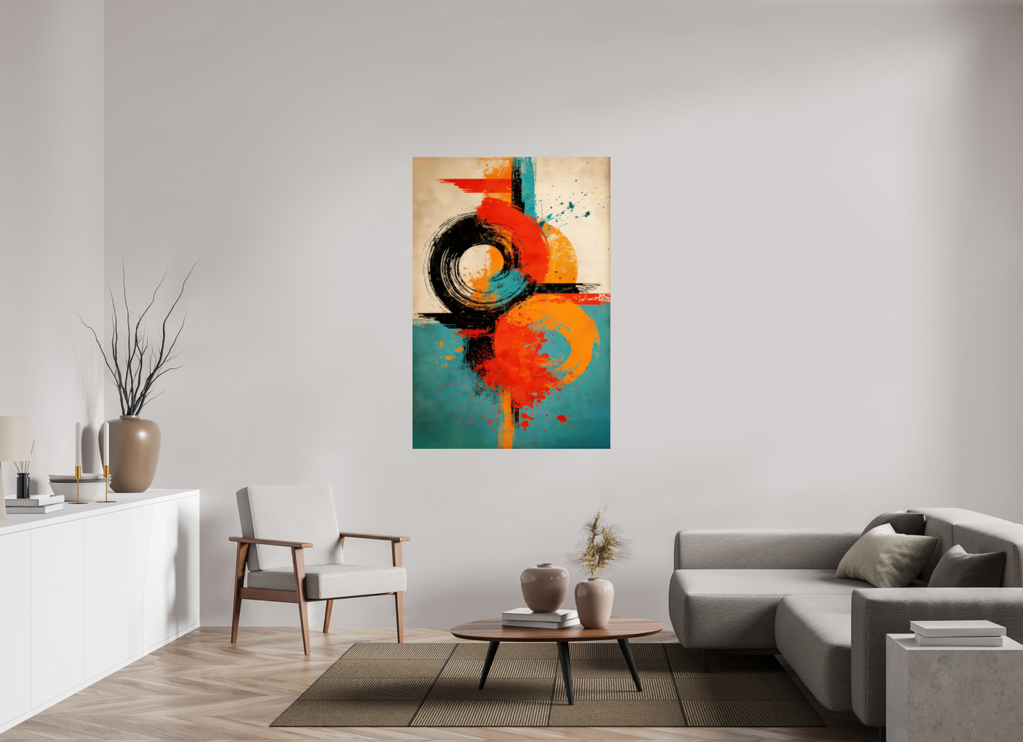 40 x 59″, Fine Art Print On Aluminum Dibond Abstract Traffic Sign
