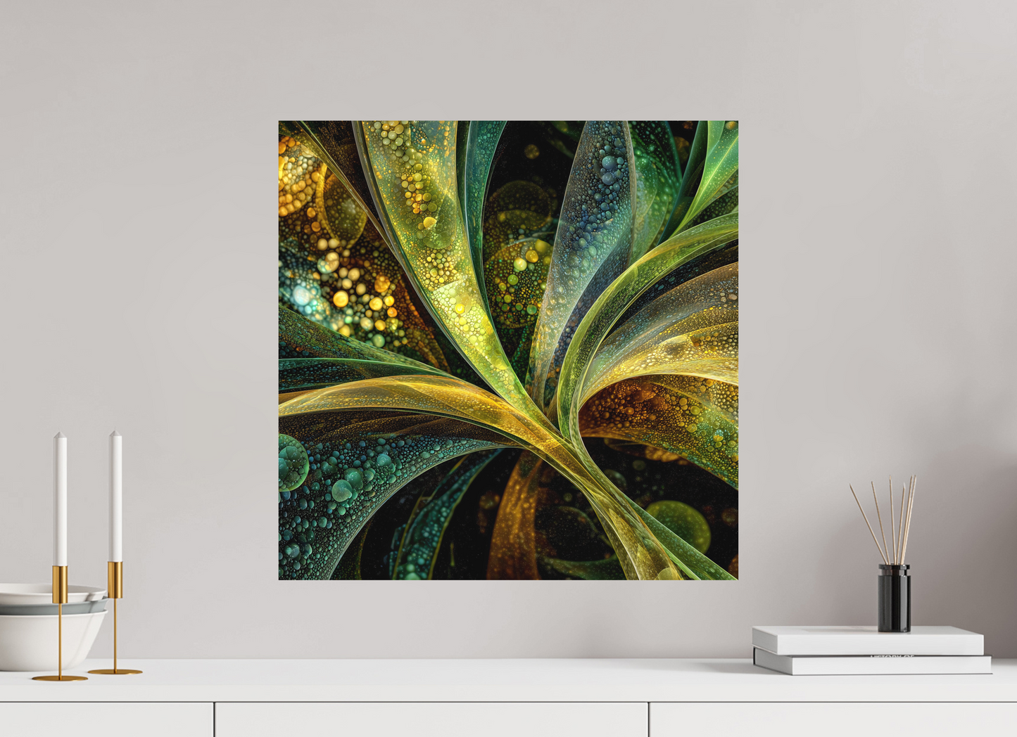 20 x 20″, Photo Print on Aluminum Backing Algae