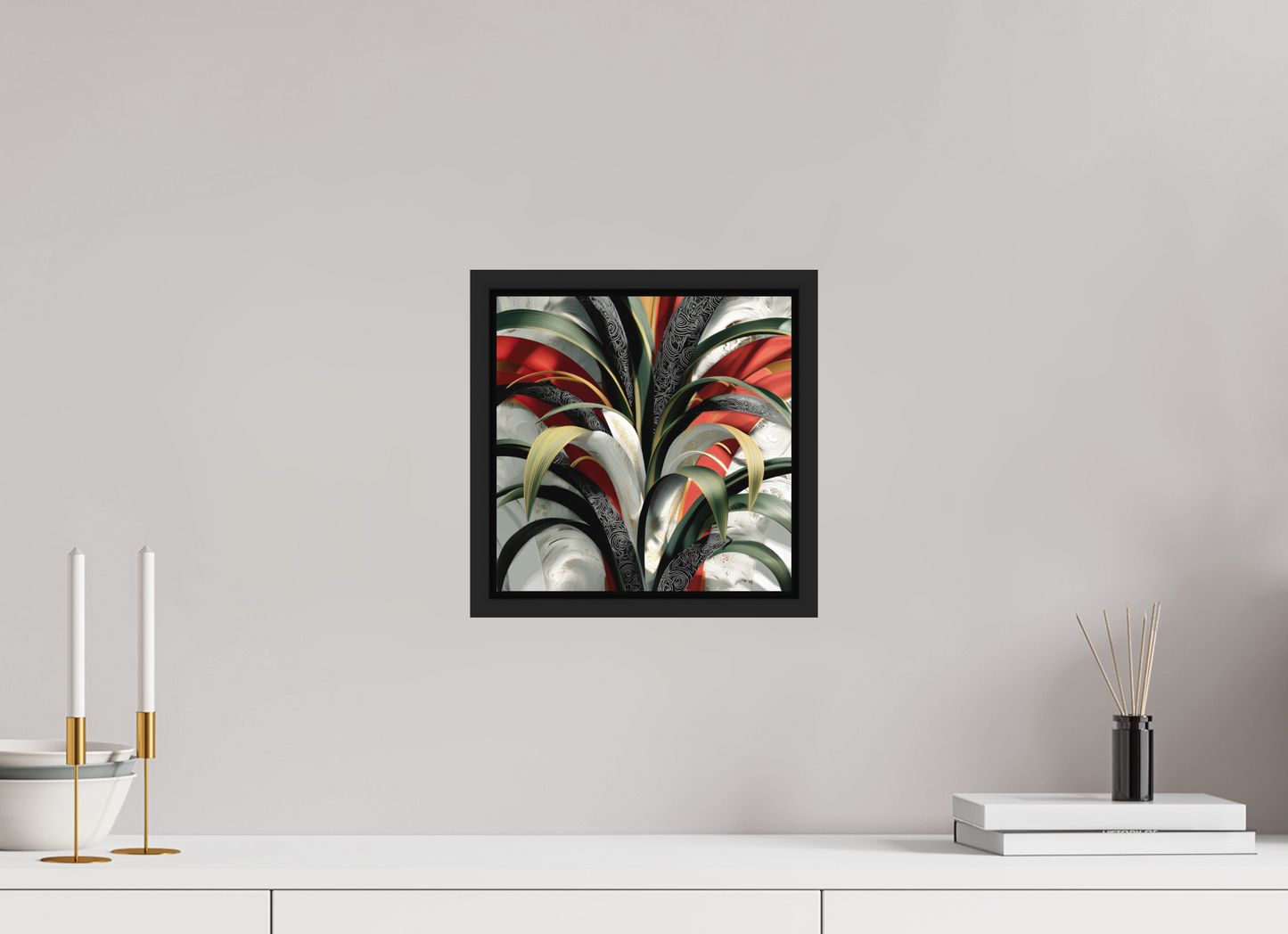10 x 10″, Photo Print on Aluminum Backing with boarder House Plant