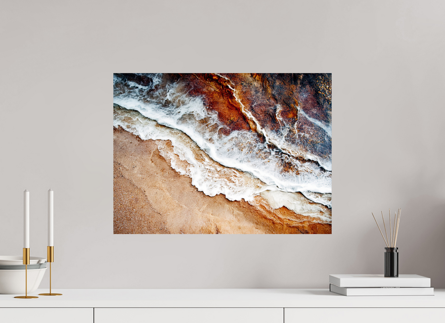 21.7 x 16″, Fine Art Print On Aluminum Dibond Desert Water