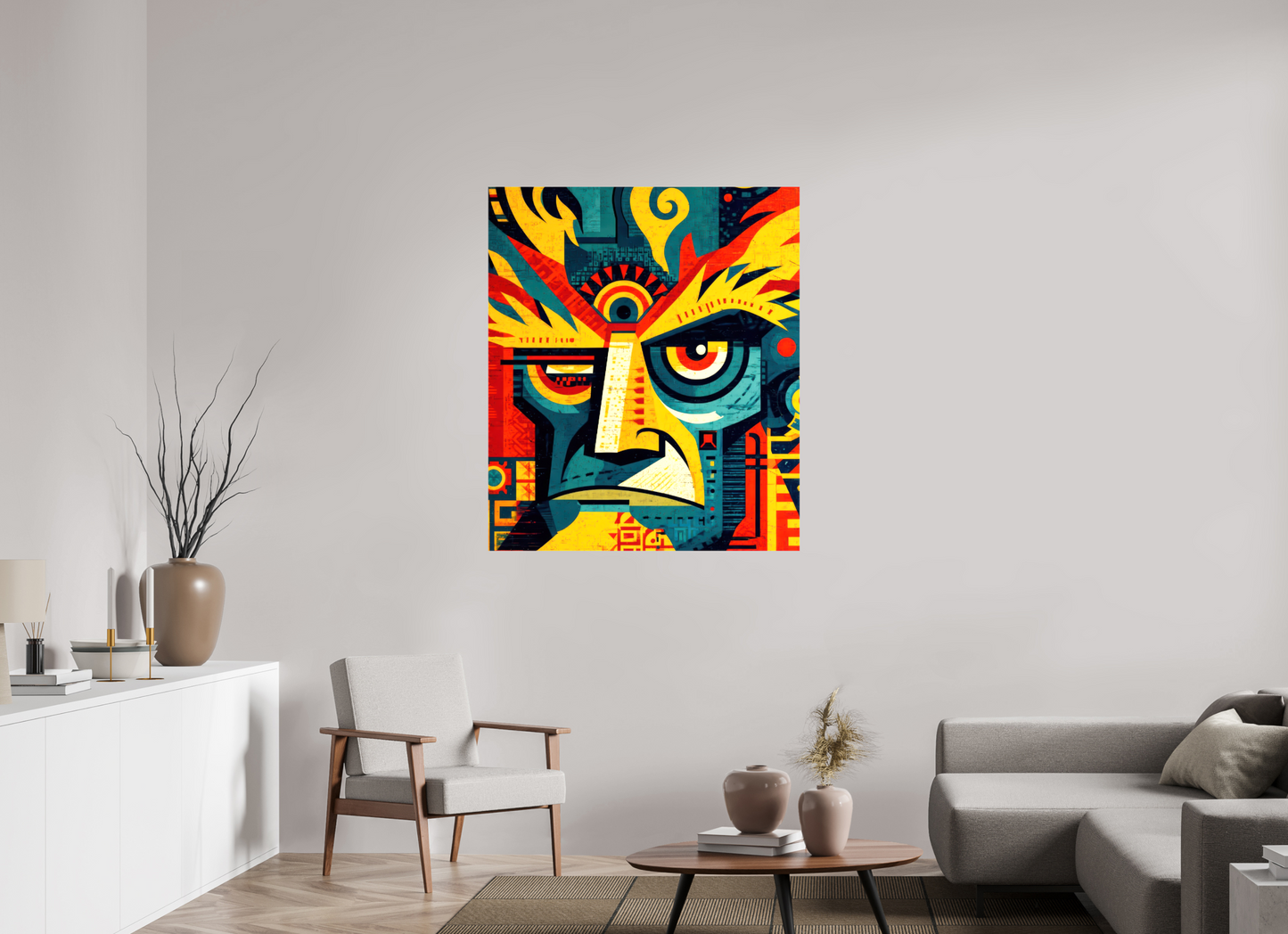 39 x 45.7″, Glossy Canvas Urban Tribal
