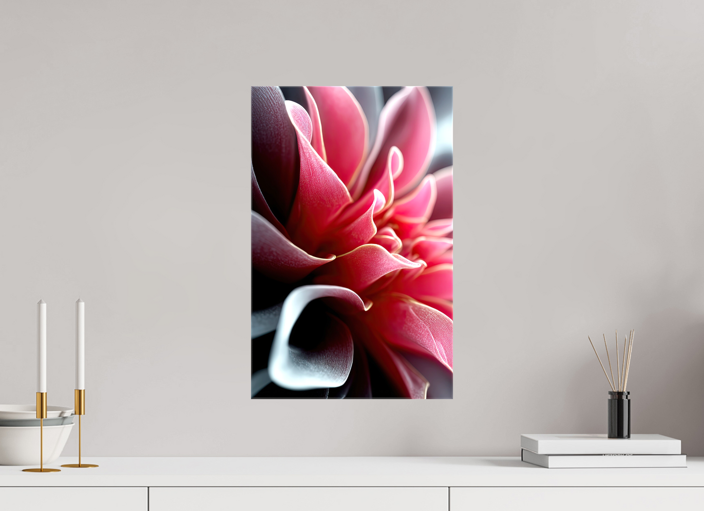12 x 18.8″, Glossy Canvas Pink Flower