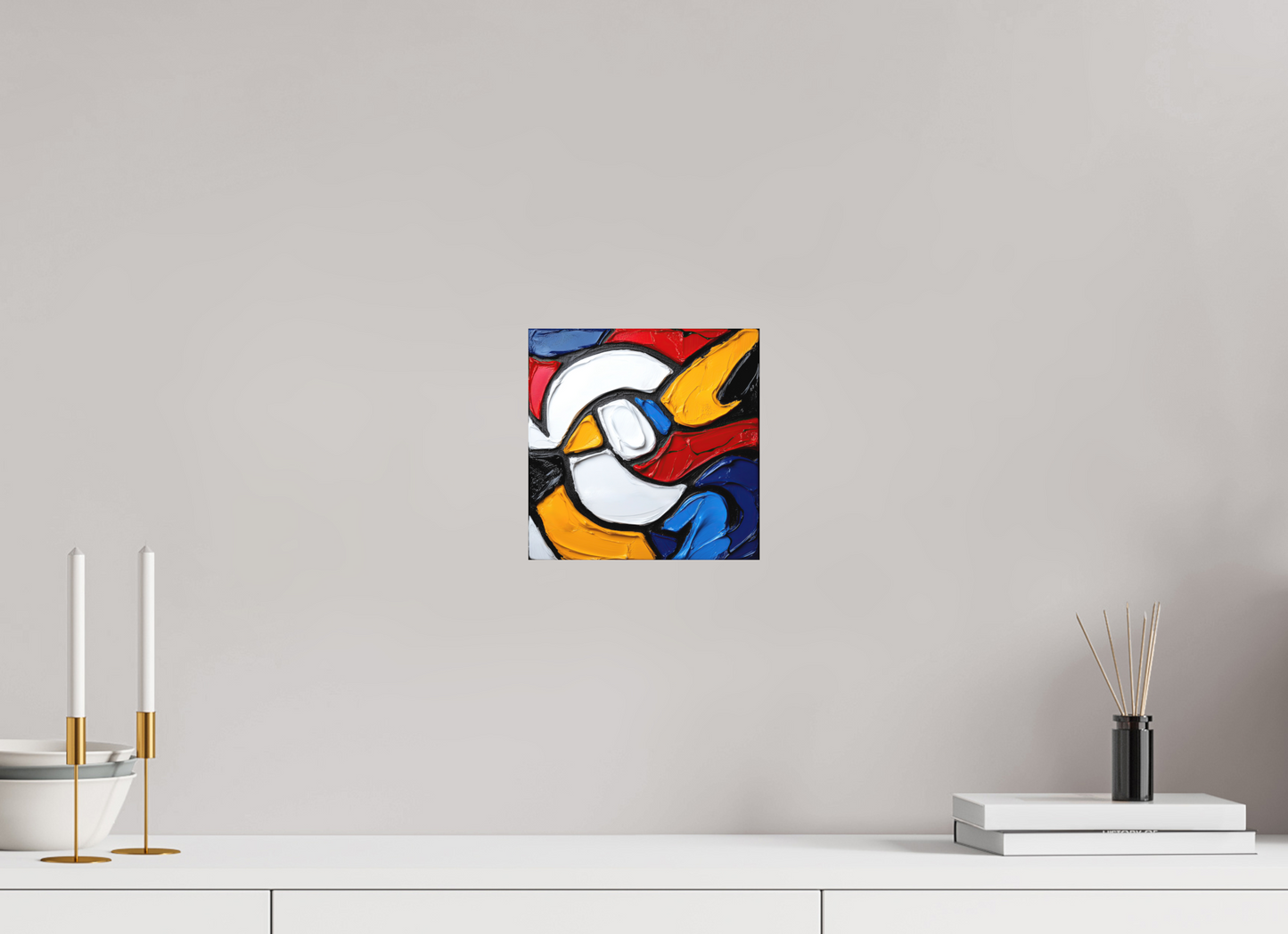8 x 8″, Photo Print on Aluminum Backing Abstract Paint Bird