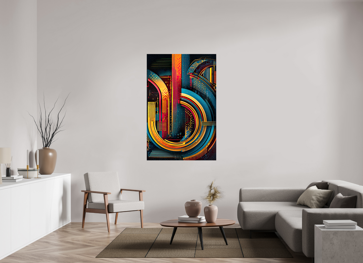 39 x 60″, Glossy Canvas Abstract Jazz