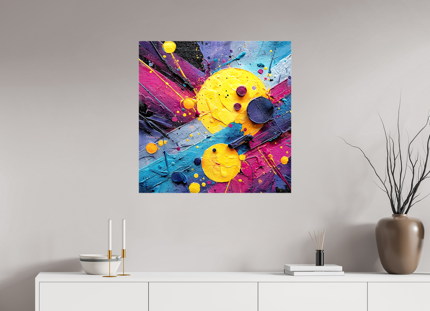 30 x 30″, Glossy Canvas Color Blast