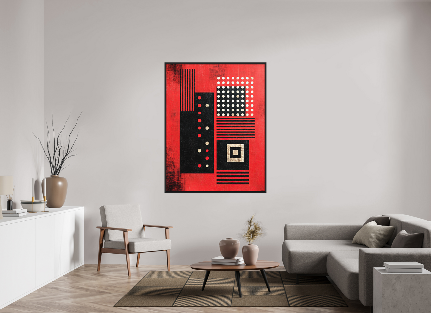 47 x 60.6″, Photo Print on Aluminum Backing with boarder Abstract Barcode 2