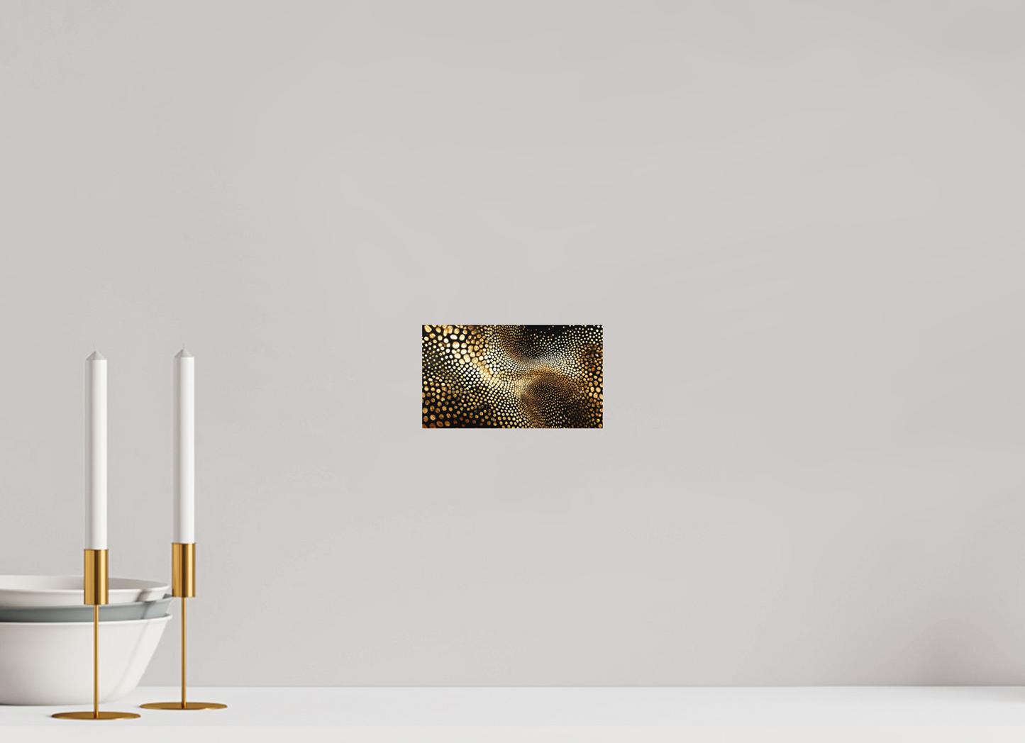 7 x 4″, Photo Print on Aluminum Backing Gold Dot Wave