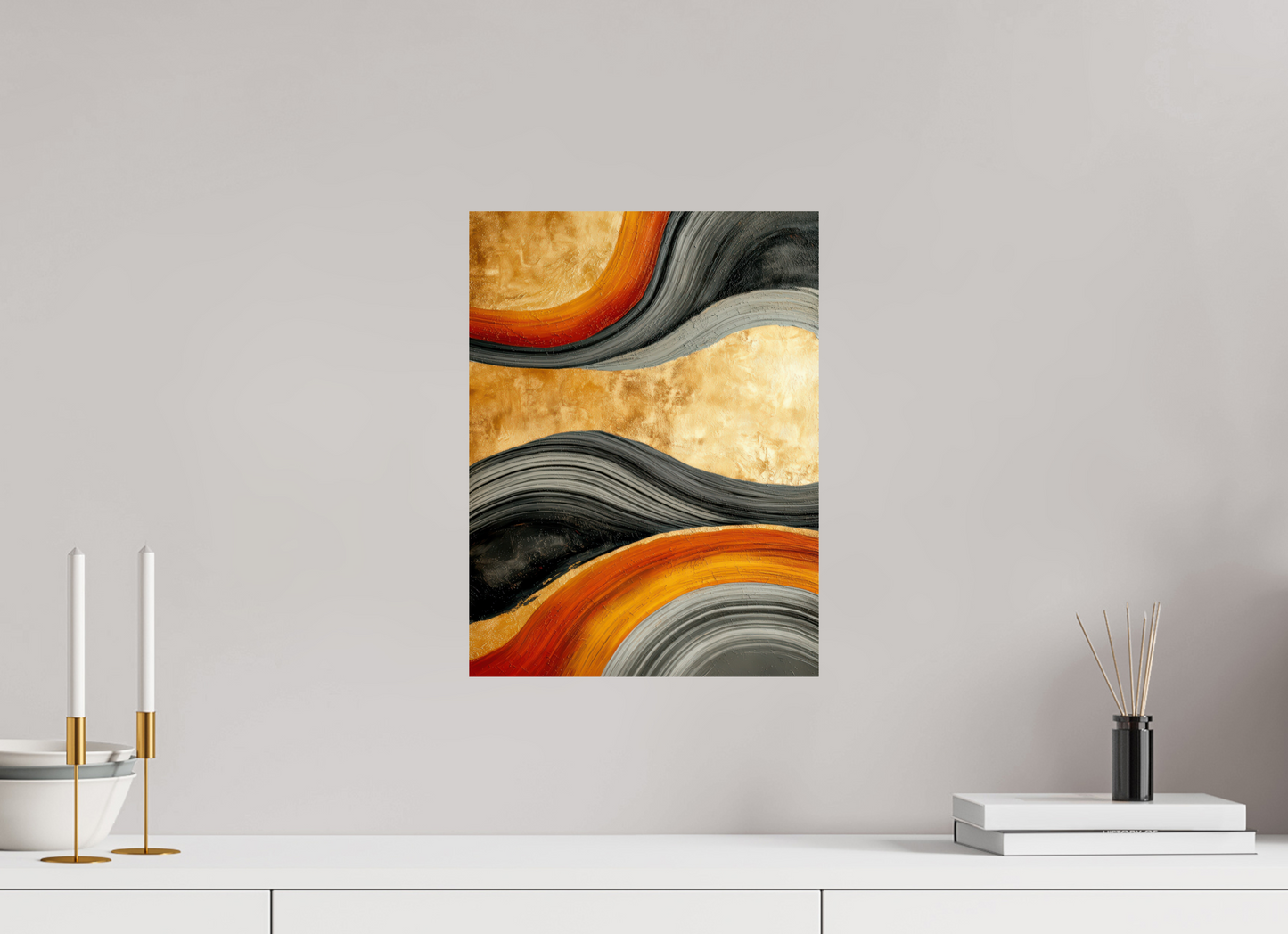 12 x 16″, Fine Art Print On Aluminum Dibond Abstract Gold Geode 3
