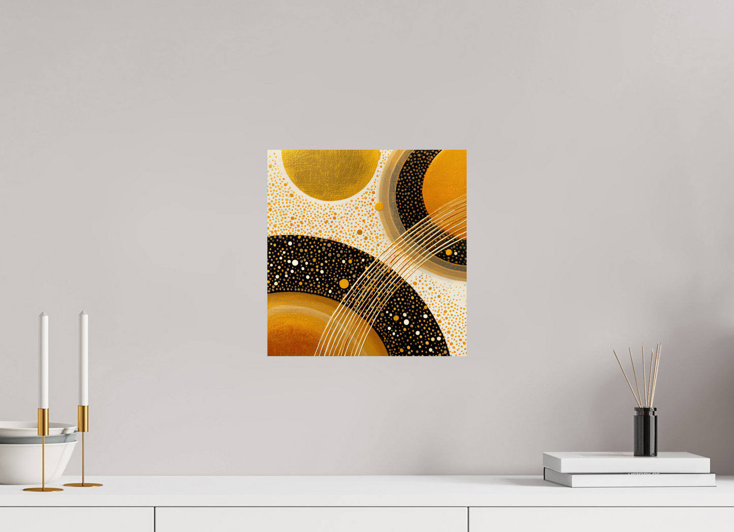 12 x 12.4″, Fine Art Print On Aluminum Dibond Gold Embryo