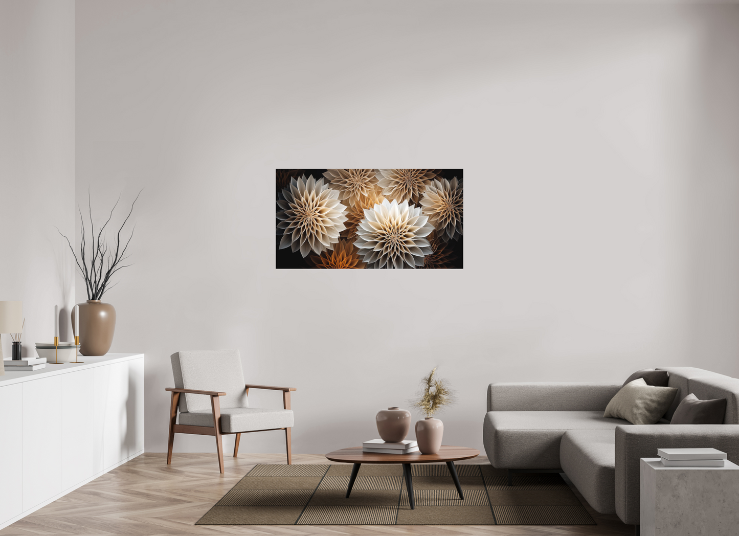 52.5 x 28″, Photo Print on Aluminum Backing Pollen Flowers