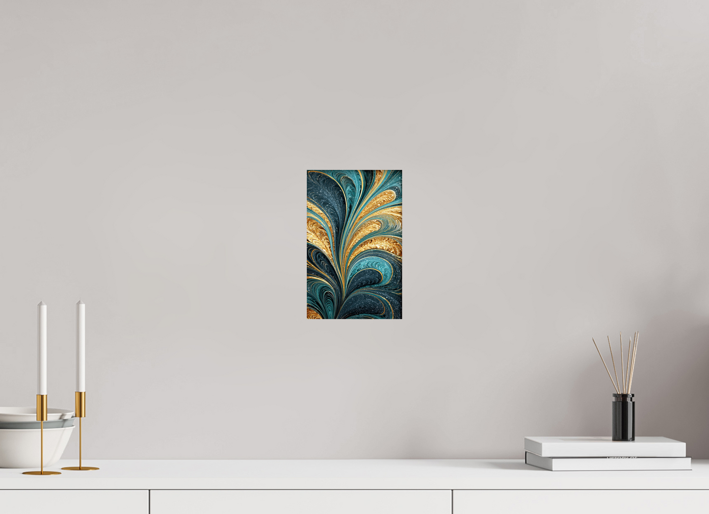 6 x 9.4″, Fine Art Print On Aluminum Dibond Art Deco Swirl