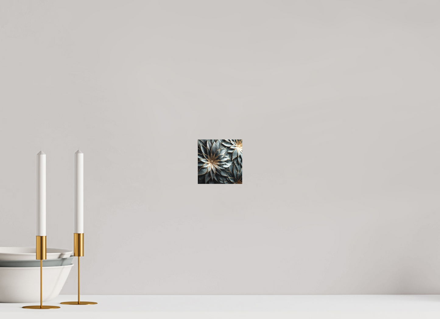 4 x 4″, Photo Print on Aluminum Backing Modern Flowers